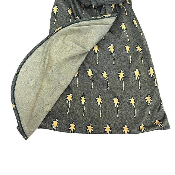 Hutch X Modcloth Dress Palm Tree Faux Wrap Black Ochre New 3X - Picture 8 of 12